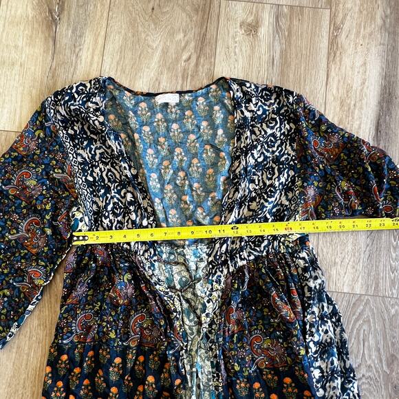FREE PEOPLE Women's Bombay Mixed Print Duster In Navy Combo - Picture 4 of 9